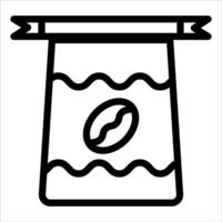 A bag of coffee beans icon on a white background vector