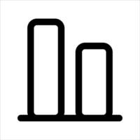 A black and white icon of two bars vector