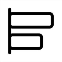 A black and white icon of a sign with a sign that says f vector