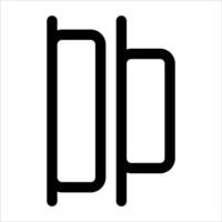 A black and white image of a symbol for the letter b vector