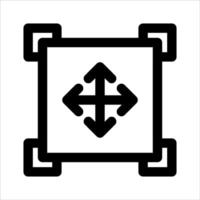 A square with arrows pointing in different directions vector
