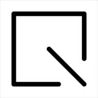 A black and white square with a pencil in it vector