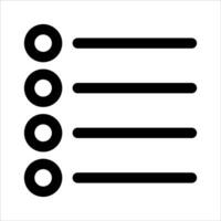 A checklist icon with three lines vector