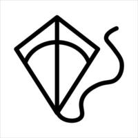 A kite icon on a white background vector