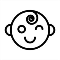 A baby's face with a smile on it vector