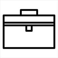 A black and white icon of a toolbox vector