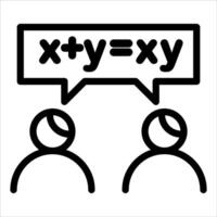 Two people are talking to each other with a sign that says xy vector