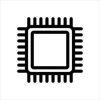 A computer processor icon on a white background vector