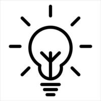A light bulb with a tree growing out of it vector