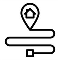 A house with a pin on the map vector