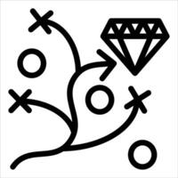 A diamond is surrounded by arrows and circles vector