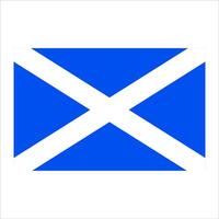 The flag of scotland is shown on a white background vector
