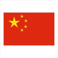 The chinese flag on a white background vector