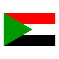 The flag of sudan is shown on a white background vector