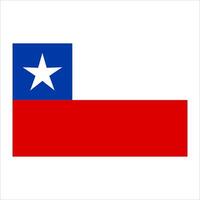 The flag of chile is shown on a white background vector