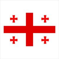 The flag of georgia is shown on a white background vector