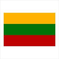 The flag of lithuania is shown on a white background vector