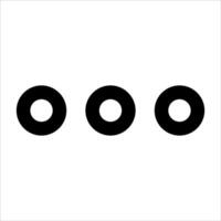 Three circles with the word oo in the middle vector