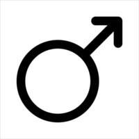 A male symbol in a circle on a white background vector