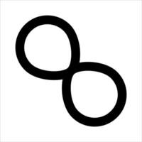 An infinity symbol is shown on a white background vector