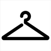 A black and white hanger icon on a white background vector