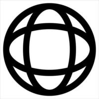 A black and white globe with a circle in the center vector