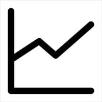 A graph icon with a downward arrow vector