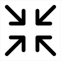 Arrows pointing in different directions in a square vector