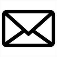An email envelope icon on a white background vector
