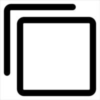 A square icon with a black outline vector