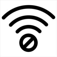 No wifi icon on white background vector