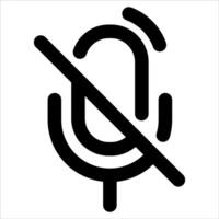 No microphone icon vector