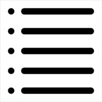 A list of four lines with black dots vector