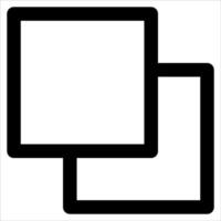 A black and white square icon with a square in the middle vector