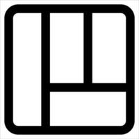 A black and white square with a square inside vector