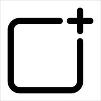 A square with a plus sign in the middle vector