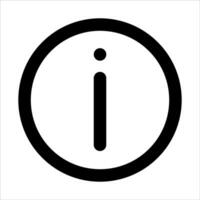 An i symbol in a circle on a white background vector