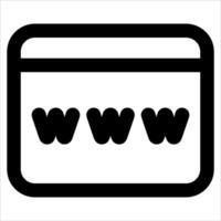A black and white icon of a web site vector