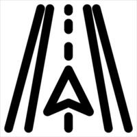 A black and white road sign with arrows pointing in different directions vector