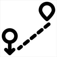 A map with a pin pointing to a location vector