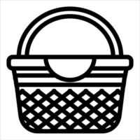 A basket icon on a white background vector