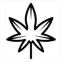 A marijuana leaf icon on a white background vector
