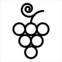 A black and white grape icon on a white background vector