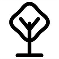 A black and white icon of a tree vector