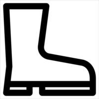 A black and white icon of a boot vector