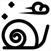 A snail and clouds icon vector
