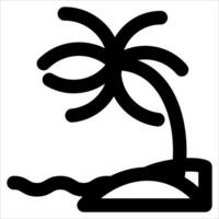 A black and white image of a palm tree vector