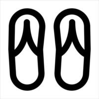 A pair of flip flops on a white background vector