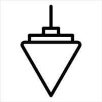 A triangle shaped light bulb icon on a white background vector
