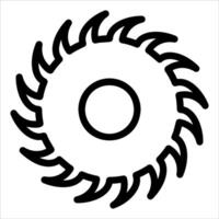 A circular saw blade icon on a white background vector